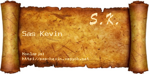 Sas Kevin névjegykártya